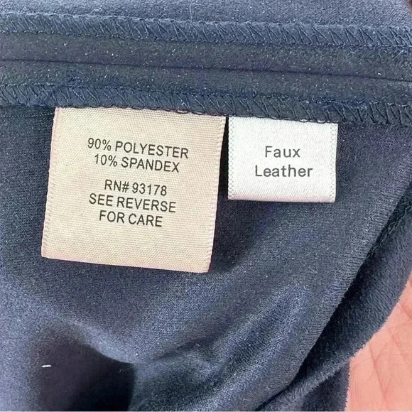 New Philosophy womens dress size 6 navy blue micro suede vegan pencil midi - Picture 12 of 15